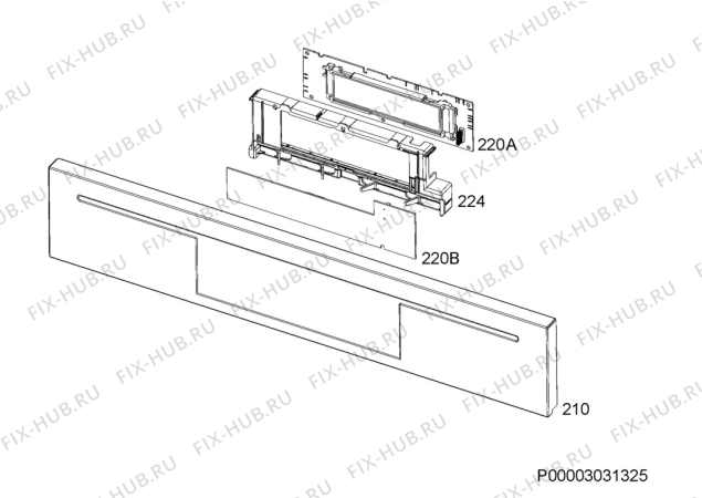 Схема №1 BP7304001M с изображением Субмодуль для духового шкафа Aeg 9825618152020